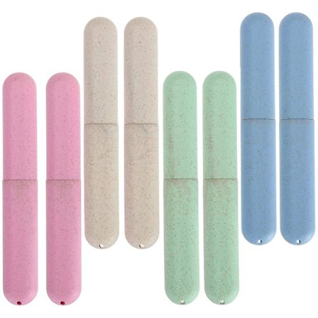 8 stk. Tandbørsteetui, Rejse Bærbar Opbevaringsboks Tandbørsteholder Til Hjem Vandreture Camping Rejse