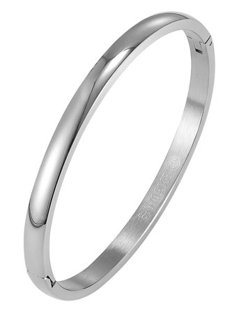 Annie Bangle Silver Bud To Rose