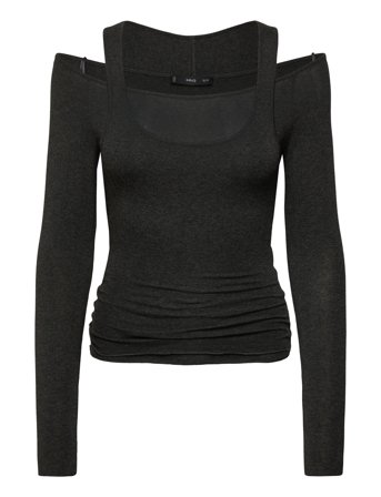 Combined Crew Neck Sweater Grey Mango