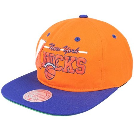 Mitchell & Ness - NBA Orange snapback Keps - New York Knicks Varsity Letter Orange/Royal Snapback @ Hatstore