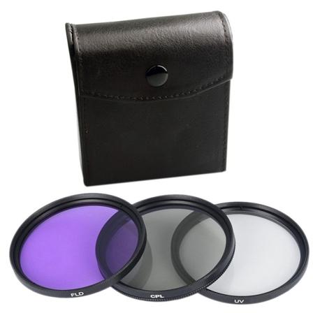 3st Uv Cpl Fld 3-i-1 Linsfilter Set Med Väska Kamerafärg Len