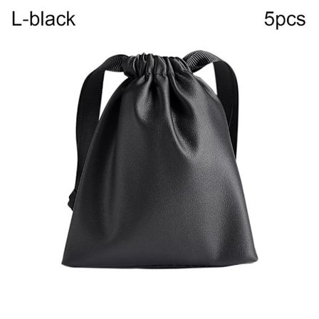 Opbevaringspose med snoretræk SORT L5STK 5STK