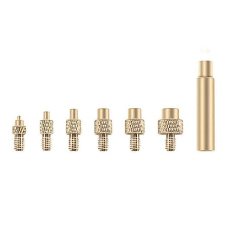 Loddespids tilbehør til brug med M2, M2.5, M3, M5, M6 1/4 tomme, M8 varmeindsatser, værktøj til indlejring af spidsmøtrik