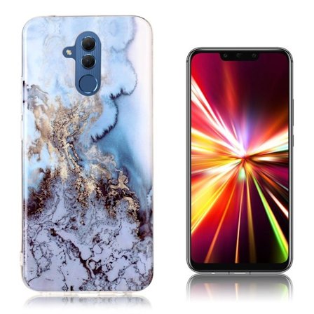 Marmormotiv Huawei Mate 20 Lite skal - Mörkblå