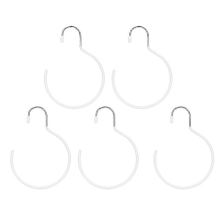 5 st Krokar Multifunktionell Spa Skönhetssalong Garderob Hängkrok för Badrock Halsduk Bälte Vit