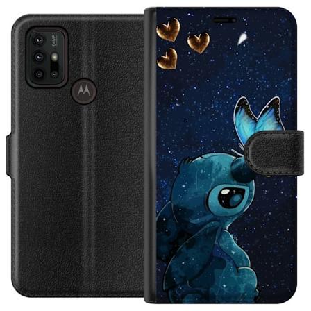 Motorola Moto G30 Lompakkokotelo Stitch perhonen