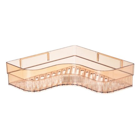 Dusjhjørnehylle i plast, hjørnehylle for dusj, veggmontert dusjarrangør for baderomstoalett, ravfarget