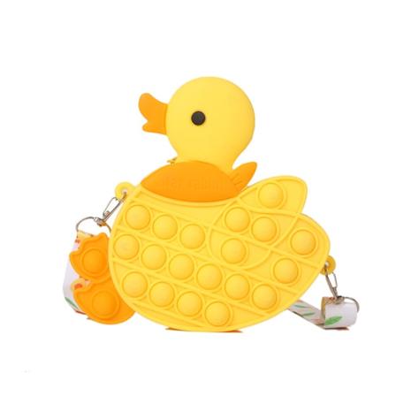 Söt flickväska Silikon Dekompression Anka Gul
