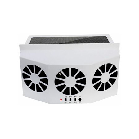 Bilsolcelledrevet køleventilator, 2400 Mah solcelledrevet og batteridrevet udstødningskøleventilator til bil med 3 kølere til motorkøretøjer