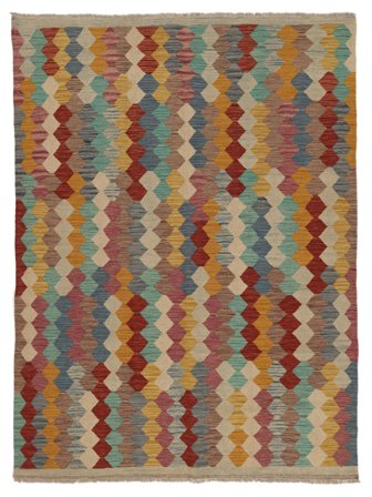 Tapete Kilim Ariana Trend 147X198 Castanho/Vermelho Escuro (Lã, Afeganistão)