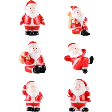 Julgranssmycken med tomte i miniatyr, julpynt i miniatyr, söta tomtefigurer i resin, mikrolandskapssmycke, skrivbordsdekoration