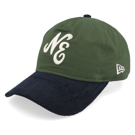 New Era - Grön unconstructed Keps - Ne Contrast Corduroy 9TWENTY Dark Green/Navy Dad Cap @ Hatstore