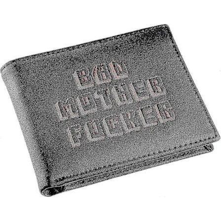 Officielt Licenseret Sort/Rød Broderet Bad Mother Læderpung