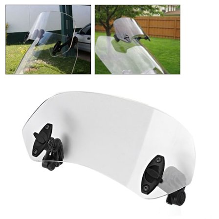 Universell Motorcykel Justerbar Clip-On Vindruta Vindavvisare Vindrutetillbehör[JUN]