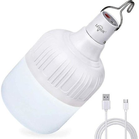 Camping lanterne, campinglampe med USB genopladelig 60w 5000 lumen 5 tilstande dæmpbar hængelampe, bærbar lampe til camping terrasse have grill