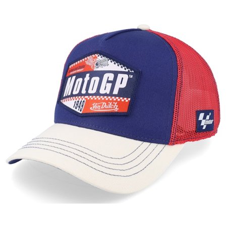 Von Dutch - Motor Blu trucker Cappellino - Moto GP Blue/Red/Stone Trucker @ Hatstore