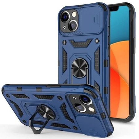 Coque - E.F.CONNECTION - til iPhone 13 - Stødsikker - Hård PC - Navy Blå