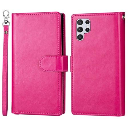 Samsung Galaxy S22 Ultra Fodral 9-kort Flerfack Rosa