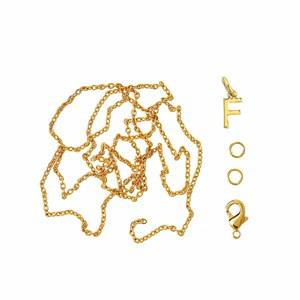 Me & My Box Gold F Pendant Set One Size - Stationery - One size - Gold - Jewelries & Jewel-case
