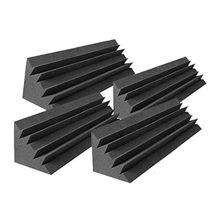 12 stk Akustiske Paneler Studio Akustisk Lyddempende Skum, Lydbehandling Bassfelle Hjørne, Lydpaneler Kiler, 12X12X48cm