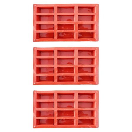12 Hule Silikon Proteinbarer Form Rektangel Granola Bar Baking Tool Mold Silikonform Fransk Kakeform Dessertverktøy