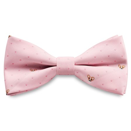 Zoikos | Papion pre-legat roz cu corgi pentru bărbați - Papioane gata legate