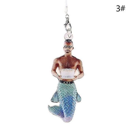 1 stk. Herre Havfrue Vedhæng Merman Ornament Julevedhæng Juletræsindretning