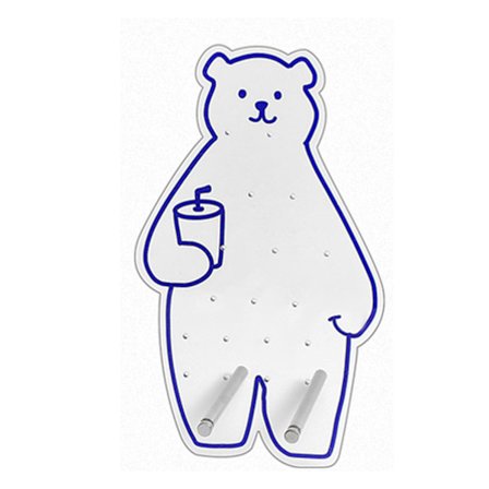 Klar Akryl Smykkestativ for Øredobber Halskjeder Transparent Organizer Cola Bear 12.2x21.6cm