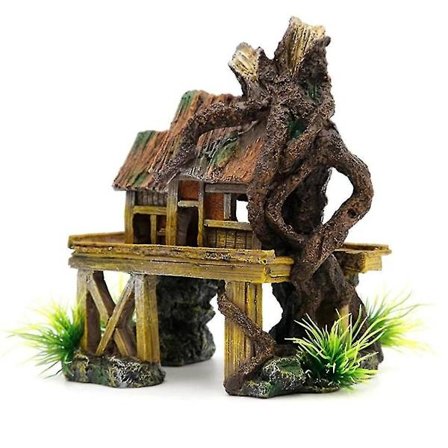 Konstgjord fisk reptilhus skydd akvarium byggnad KLB