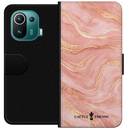 Kompatibelt Lommeboketui til Xiaomi Xiaomi Mi 11 Pro Cactus and Friends – RoseGoldFlow