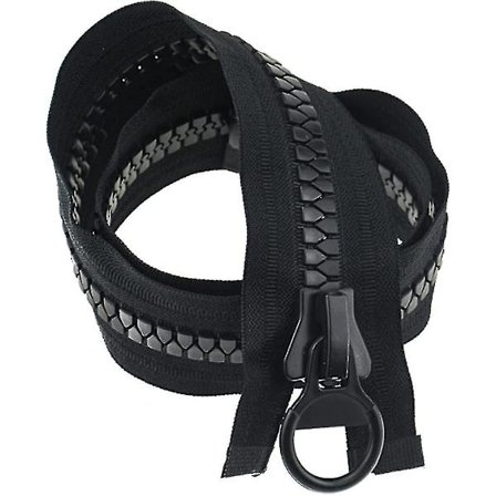 Dobbelt Åben Super Stor Plastik Lynlås Sorte Tænder Hårdt Brug Lynlåse Til DIY Syning Skrædder Håndværk Tasker Telte (1 stk)