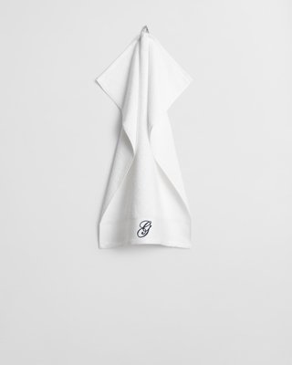 GANT - Brodert håndkle 30x50cm white
