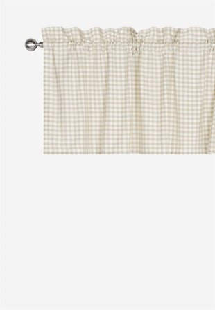 Cellbes of Sweden - Vävd, rutig gardinkappa - beige / offwhite / rutig - - 50 x 350 cm