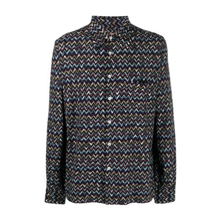 Missoni, Long sleeve shirt Zwart, Heren, Maat:M