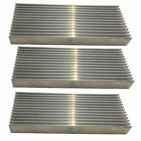 3 stk Aluminium Effektforsterker Varmespreder Varmesink 100x40x11mm