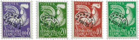 Frankrig 1960 - Forudannulleret YT 119-122 - Postfrisk