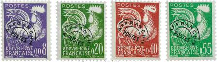 Frankrig 1960 - Forudannulleret YT 119-122 - Postfrisk