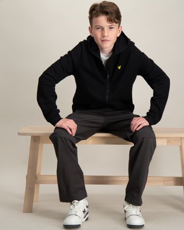 Lyle & Scott Zip Through Hoodie Musta Hupparit/Hoodie Pojat - Kids Brand Store