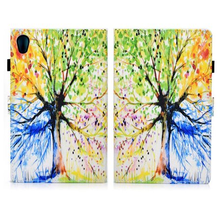 Lenovo Tab M10 HD Gen 2 läderfodral med vackert mönster och tryck - Livsträd