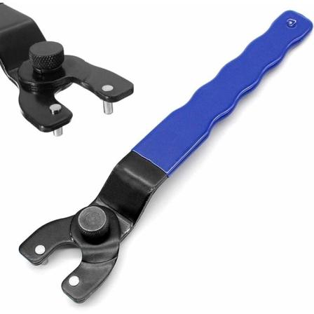 Justerbar skruenøgle, spindelnøgle, låsemøtrik, slibenøgle, skridsikker plasthåndtag