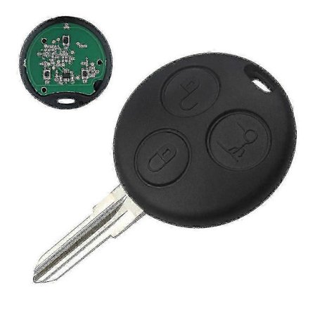 433.92mhz 3 Knappar Smart Fjärrnyckel För Benz Smart Fortwo Forfour Roadster