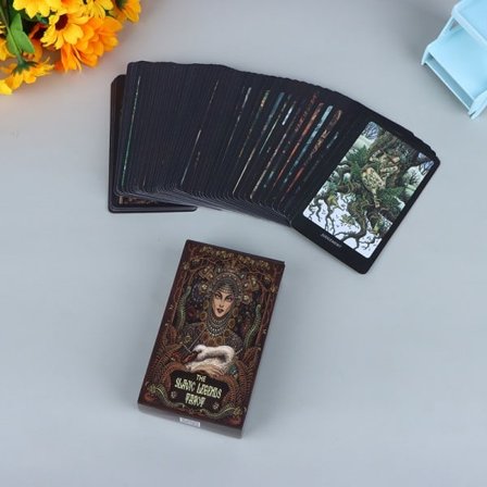 IC The Slavic Legends Tarotkort Lommeformat for Nybegynnere Kortstokk T Svart one size