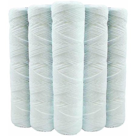 Sett med 5 Spylede Vannfilterpatroner Anti-Sediment 9 Tommer 3/4 - 20 Mikron Kompatibel med 10 Tommers Filtre Produsert i Frankrike - Shlm