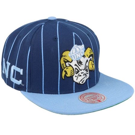 Mitchell & Ness - College Blå snapback Keps - North Carolina Tar Heels Team Pin Blue Snapback @ Hatstore
