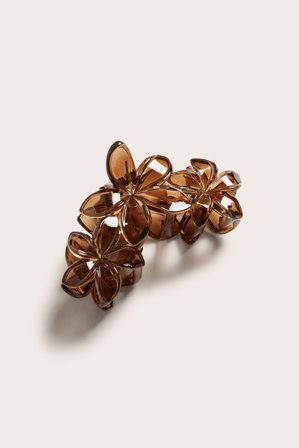 Kappahl | Hårklämma med blommor Brun ONE SIZE | Brun