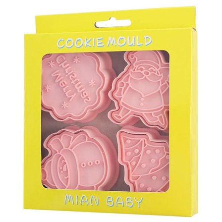 4 stk./sett Julekakeformer Kjeksformer Bakeform