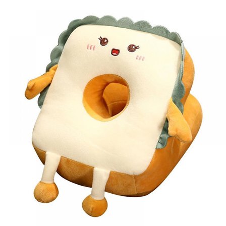Toast Bröd Minnesskum Nap Kudde Plyschdocka Seriefigur Flicka Kudde Leende Toast Toast Kudde Rolig Toast Skiva Bröd Kudde Bröd Plyschdjur