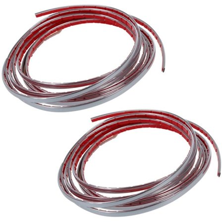 2X Krom självhäftande silver 6MM 3 meter Auto