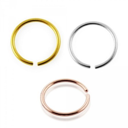 9K Guld Hoop näsa Ring