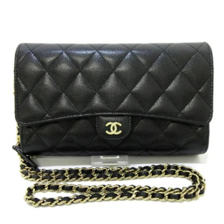 Chanel Vintage Pre-owned Læder punge Sort, Dame Vintage Accessories, Størrelse: ONE Size